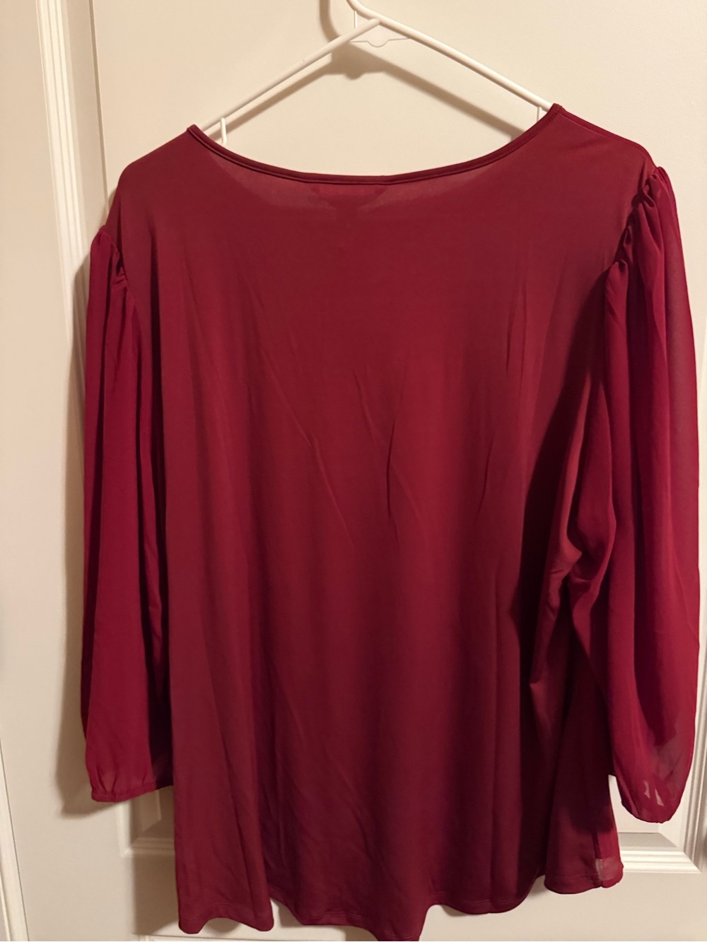41 Hawthorn Burgundy Long-Sleeve Blouse - Picture 4 of 4